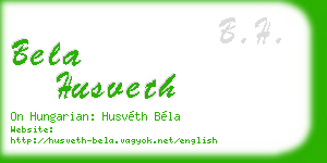 bela husveth business card